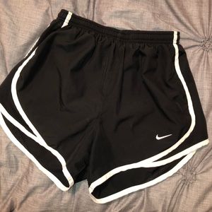 black and white Nike shorts